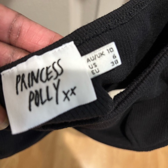Princess Polly Black Long Sleeve Bra Top size 6 - Picture 3 of 8
